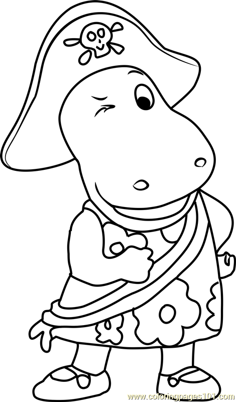 Tasha Pirate Coloring Page for Kids - Free The Backyardigans Printable