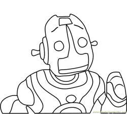 Robot Roscoe Head Free Coloring Page for Kids