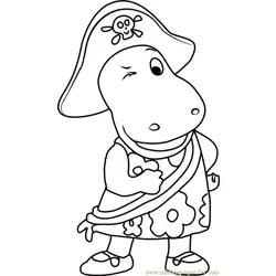 Tasha Pirate Free Coloring Page for Kids