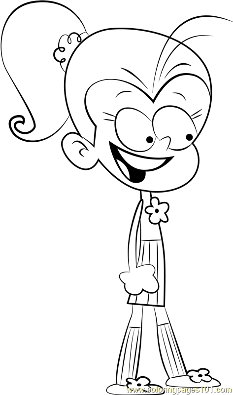 Luan Loud Coloring Page for Kids - Free The Loud House Printable