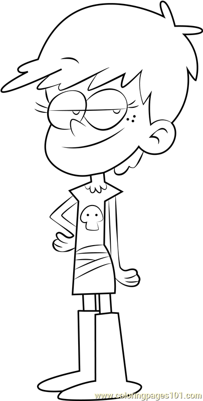 Luna Loud Coloring Page for Kids - Free The Loud House Printable