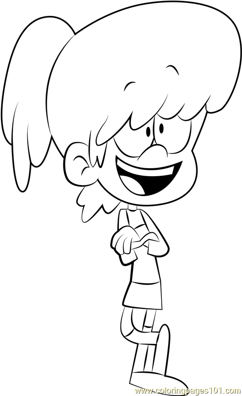 Lynn Loud Coloring Page for Kids - Free The Loud House Printable