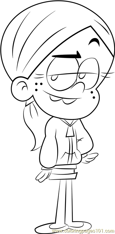 Ronnie Anne Santiago Coloring Page for Kids - Free The Loud House