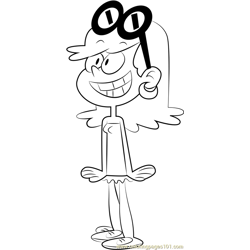 Leni Loud Free Coloring Page for Kids