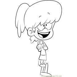 Lynn Loud Free Coloring Page for Kids