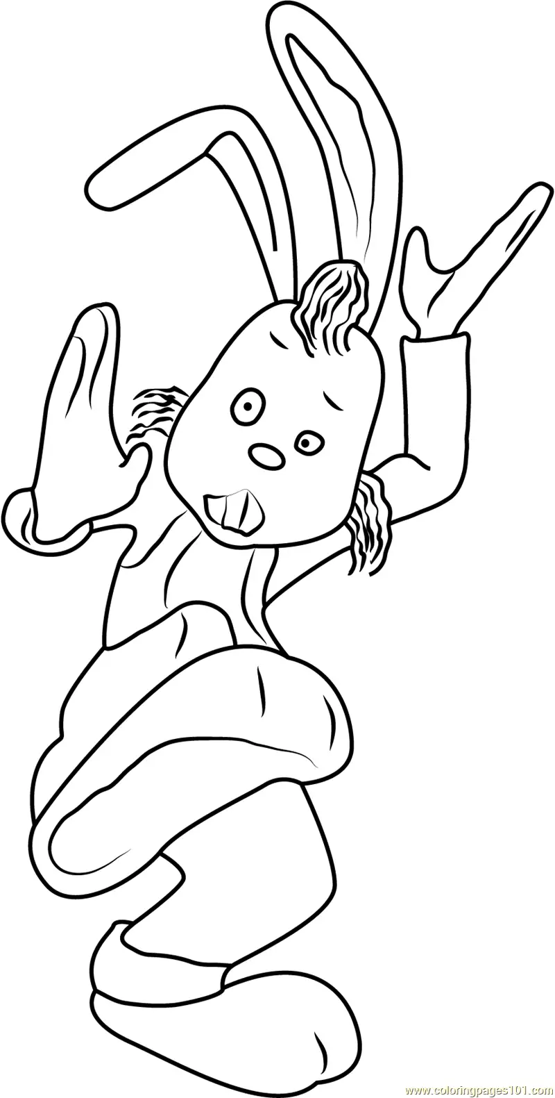 Flappy the Rabbit Coloring Page for Kids - Free The Magic Roundabout