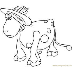 Ermintrude the Cow Free Coloring Page for Kids