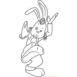Flappy the Rabbit Free Coloring Page for Kids