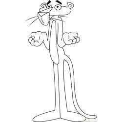 Pink Panther Free Coloring Page for Kids