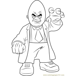 Egghead Free Coloring Page for Kids