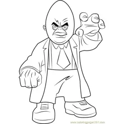 Egghead Free Coloring Page for Kids