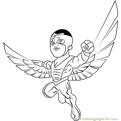 Falcon Free Coloring Page for Kids