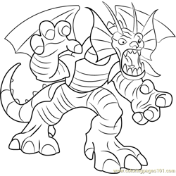 Fin Fang Foom Free Coloring Page for Kids