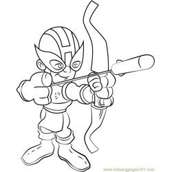 Hawkeye Free Coloring Page for Kids