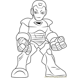 Iron Man Free Coloring Page for Kids