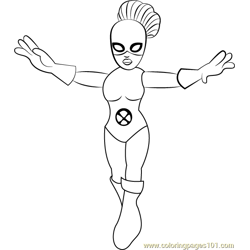 Jean Grey Free Coloring Page for Kids