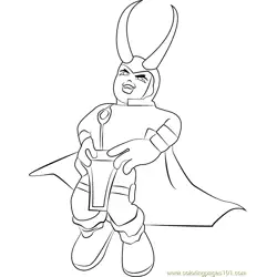 Loki Free Coloring Page for Kids