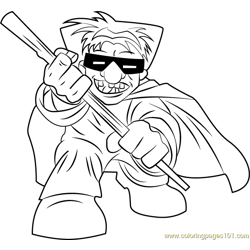 Mole Man Free Coloring Page for Kids