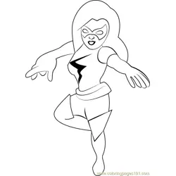Ms. Marvel Free Coloring Page for Kids