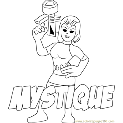 Mystique Free Coloring Page for Kids