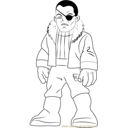 Nick Fury Free Coloring Page for Kids