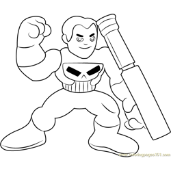 Punisher Free Coloring Page for Kids
