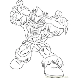 Sabretooth Free Coloring Page for Kids