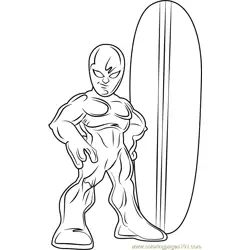 Silver Surfer Free Coloring Page for Kids