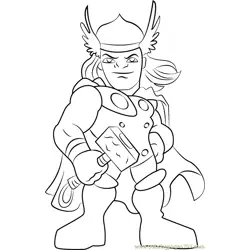 Thor Free Coloring Page for Kids