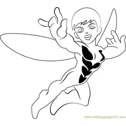 Wasp Free Coloring Page for Kids