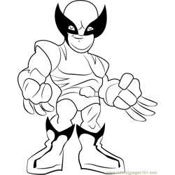 Wolverine Free Coloring Page for Kids