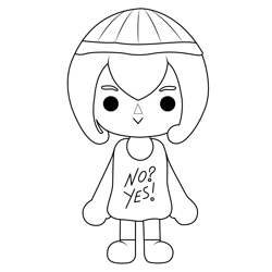Nonoko Toca Life Stories Free Coloring Page for Kids