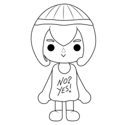 Nonoko Toca Life Stories Free Coloring Page for Kids