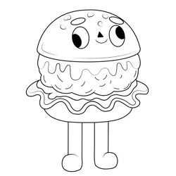 Silly Burger Toca Life Stories Free Coloring Page for Kids