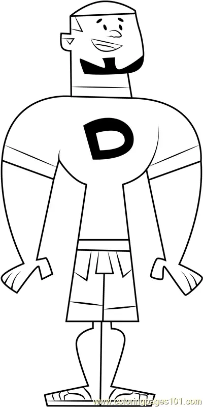 DJ Coloring Page for Kids - Free Total Drama Island Printable Coloring