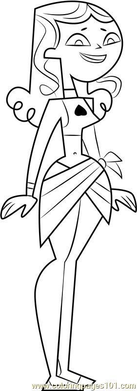 Izzy Coloring Page for Kids - Free Total Drama Island Printable