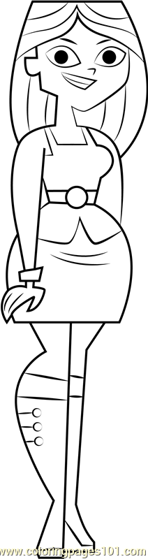 Taylor Coloring Page for Kids - Free Total Drama Island Printable