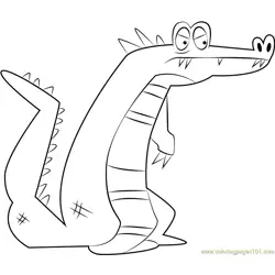 Alligator Free Coloring Page for Kids