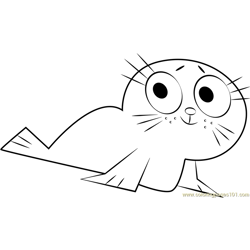 Baby seal Free Coloring Page for Kids