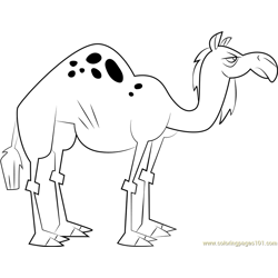 Camel Free Coloring Page for Kids