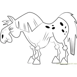 Horse Free Coloring Page for Kids
