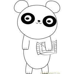 Panda bear Free Coloring Page for Kids