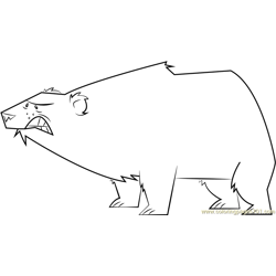 Polar bear Free Coloring Page for Kids