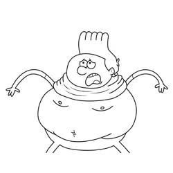 Belly Kid Uncle Grandpa Free Coloring Page for Kids
