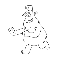 Boogie Man Uncle Grandpa Free Coloring Page for Kids