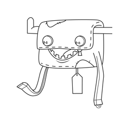 Bottom Bag Uncle Grandpa Free Coloring Page for Kids