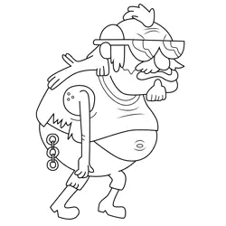 Dirtbag Uncle Grandpa Free Coloring Page for Kids