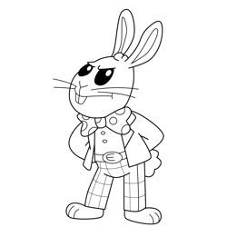 Easter Bunny Uncle Grandpa Free Coloring Page for Kids