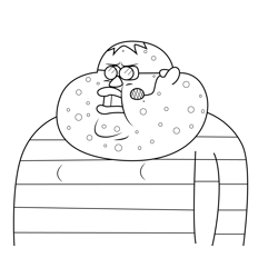 Ham Sandwich Uncle Grandpa Free Coloring Page for Kids