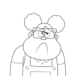 Jessica Uncle Grandpa Free Coloring Page for Kids